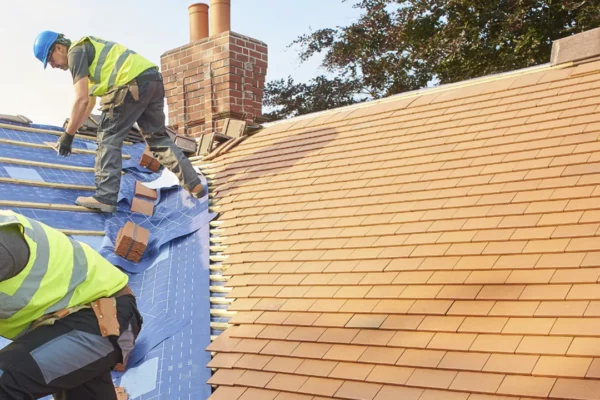roofing-gallery-9 Skilled roofing contractors performing a roof repair in Indianapolis, showcasing expert craftsmanship and reliable solutions to restore and protect your home from weather damage.