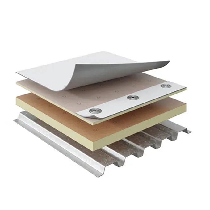 TPO commercial roof assembly detail for a mechanically attached low slope system