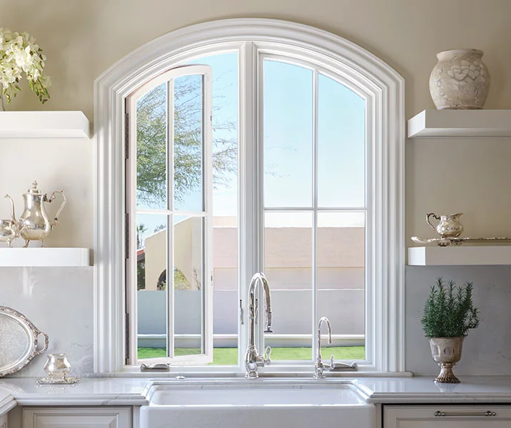 Casement replacement window style for Central Indiana kitchens and open views