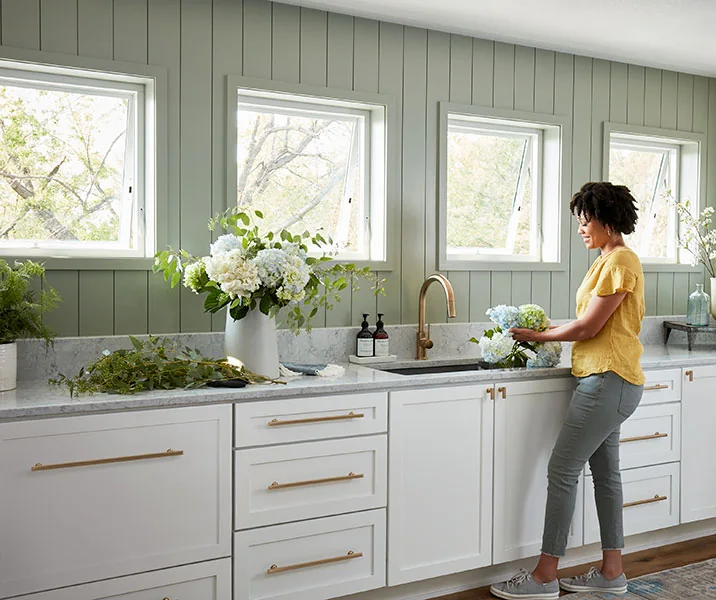 Fiberglass sliding window option for a Central Indiana home