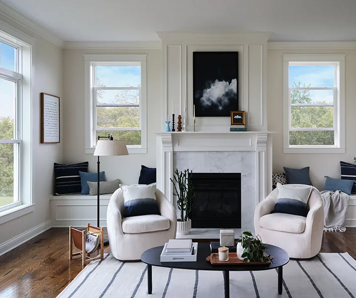 Vinyl double-hung window pair for Indiana replacement projects